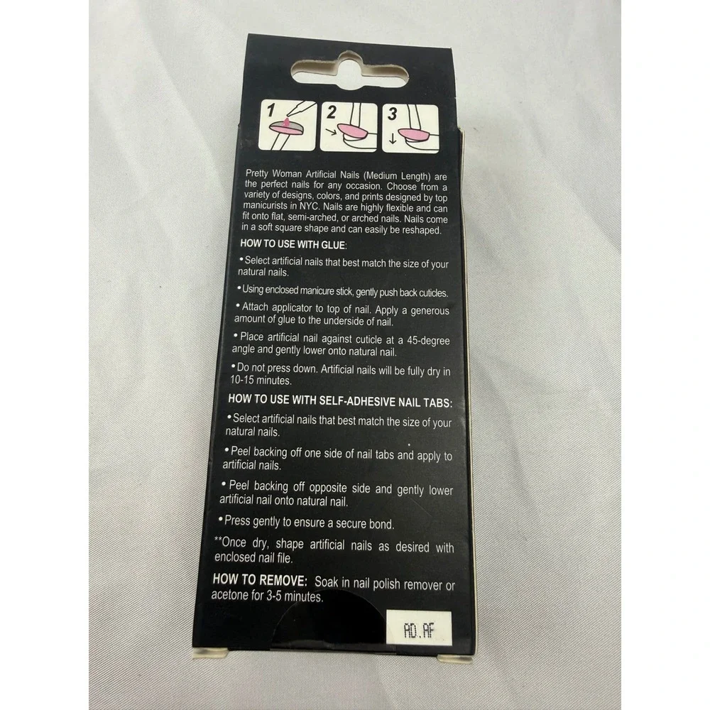 Pretty Woman Airbrush Press On Nails Colorful Geometric Y2K Festival Nail Set‎